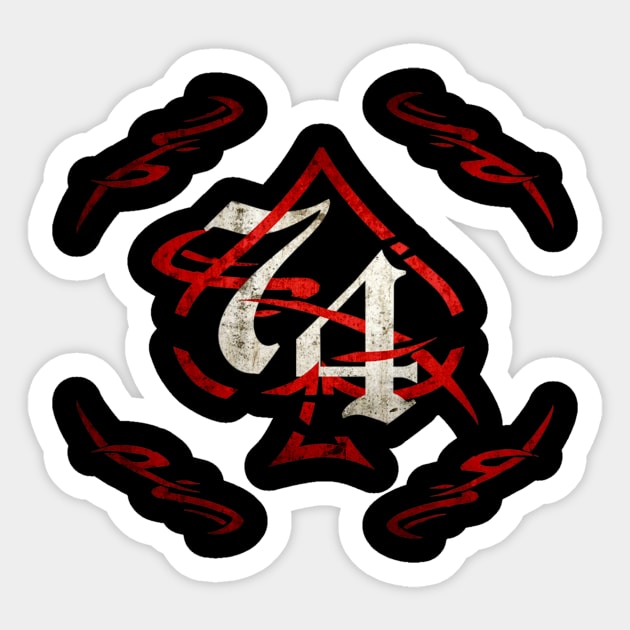 Poker 74 Sticker by siulestudio